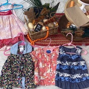 3 Floral and Patterned Baby dress/ shirts Set 18 month